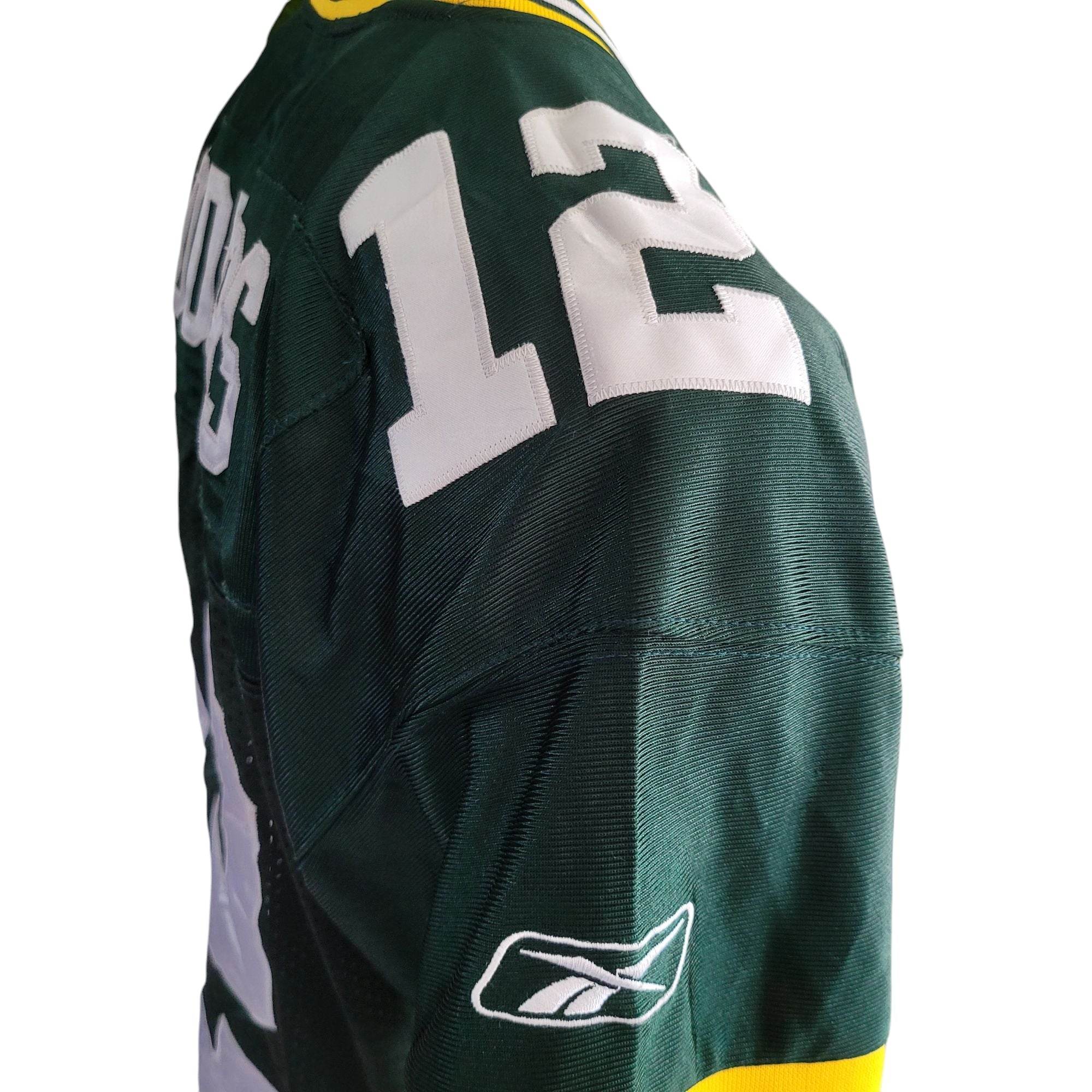 Vintage Reebok Green Bay Packers Aaron Rodgers Jersey 12 Size 48 - USASTARFASHION