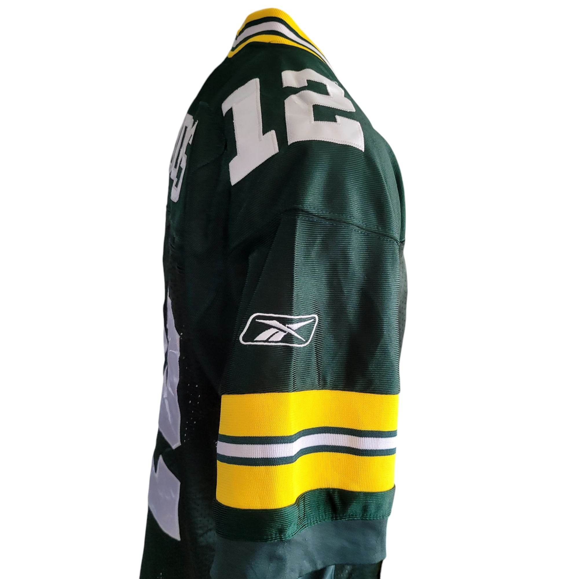 Vintage Reebok Green Bay Packers Aaron Rodgers Jersey 12 Size 48 - USASTARFASHION