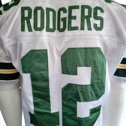 Reebok Green Bay Packers Aaron Rodgers 12 White Away Jersey (Men's Size 52) - USASTARFASHION