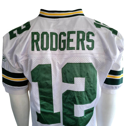 Reebok Green Bay Packers Aaron Rodgers 12 White Away Jersey (Men's Size 52) - USASTARFASHION