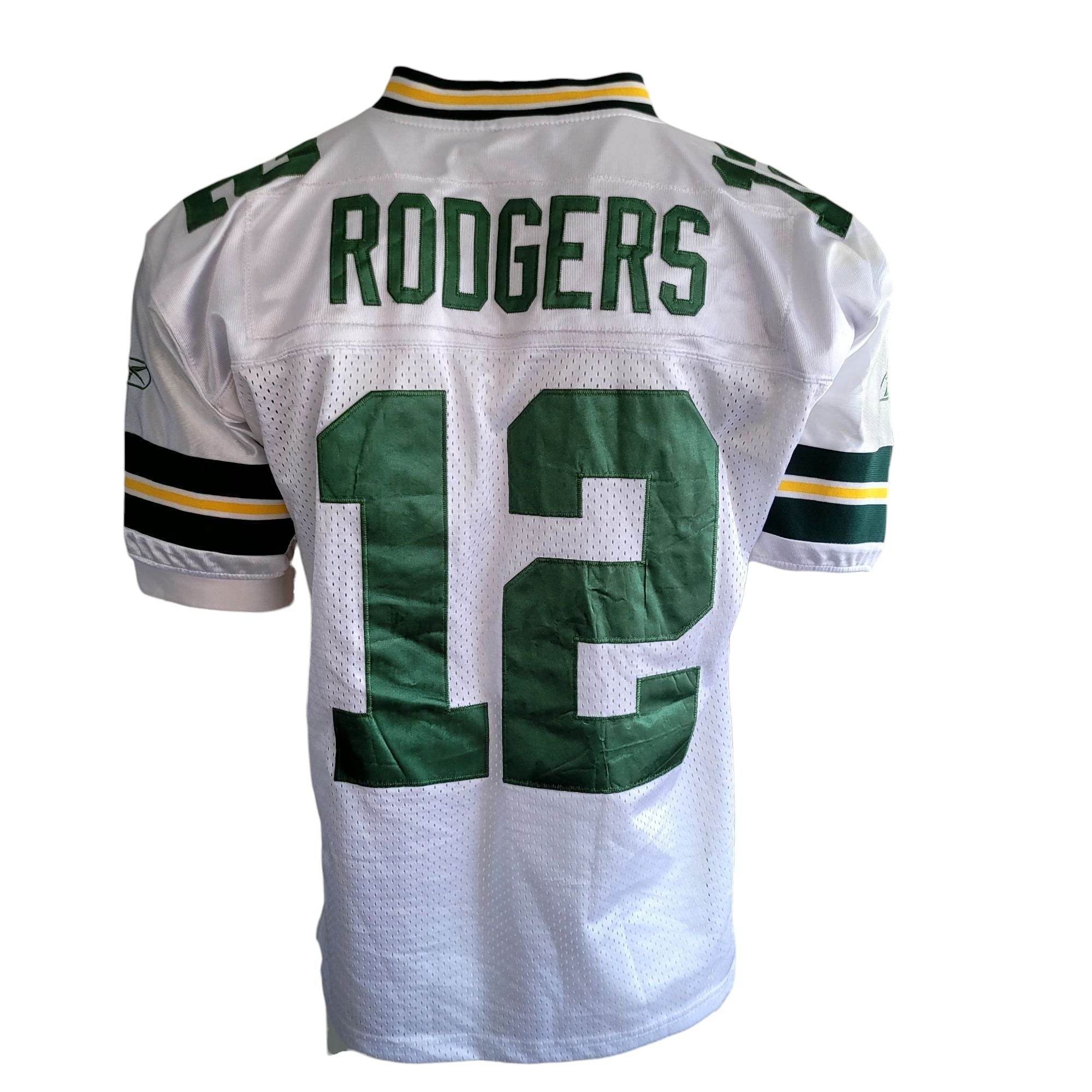 Reebok Green Bay Packers Aaron Rodgers 12 White Away Jersey (Men's Size 52) - USASTARFASHION