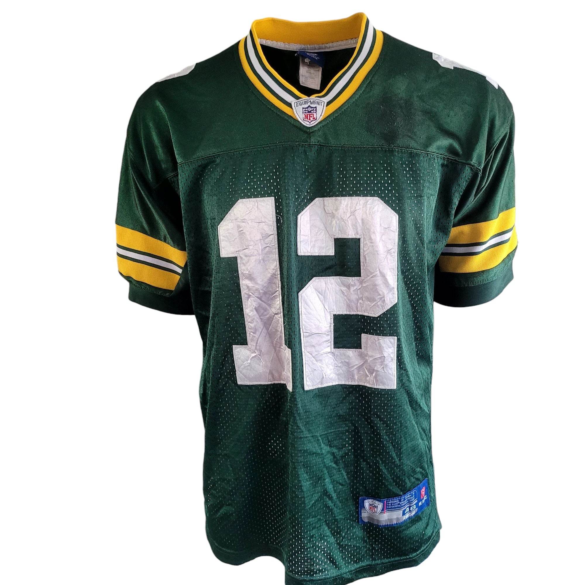 Reebok Green Bay Packers Aaron Rodgers 12 Jersey – Size 48 - USASTARFASHION