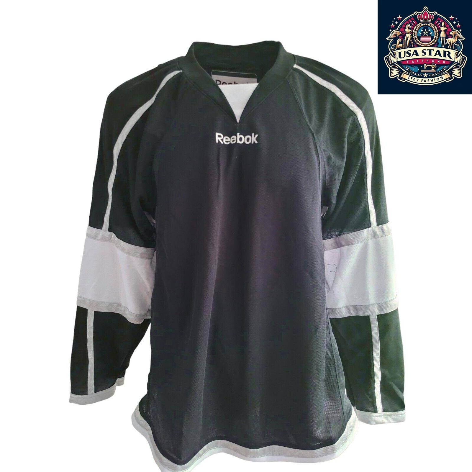 Reebok Large Hockey Jersey for Men, Moisture - Wicking Fabric, Durable Design & Comfortable Fit - USASTARFASHION