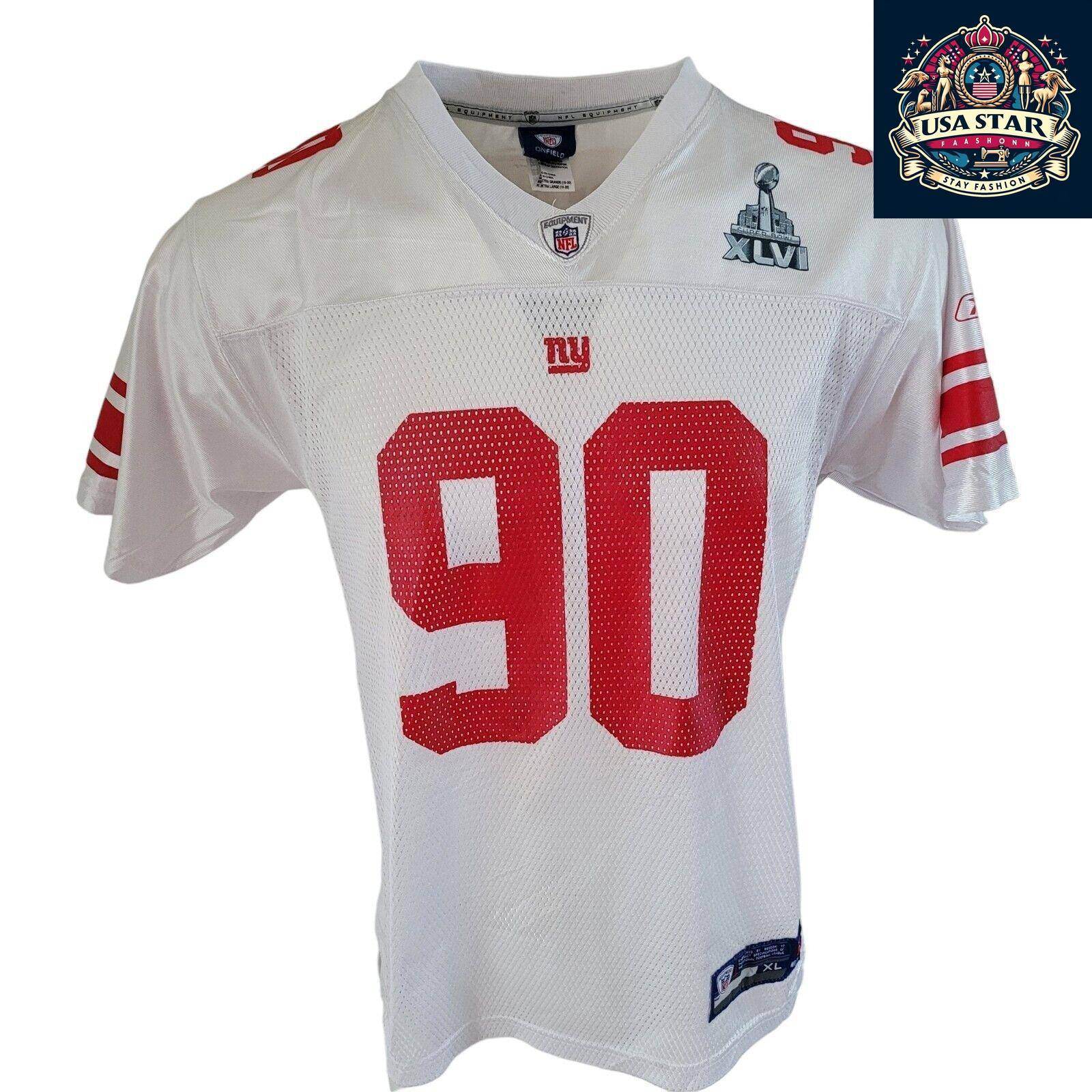 Reebok New York Giants Jersey Jason Pierre - Paul 90 Youth NFL Comfort Fit Authentic Design - USASTARFASHION