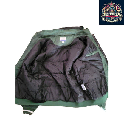 Reebok NFL NY Jets Vintage Baseball Jacket 2XL with Removable Hoodie, Team Logos & Pockets - USASTARFASHION