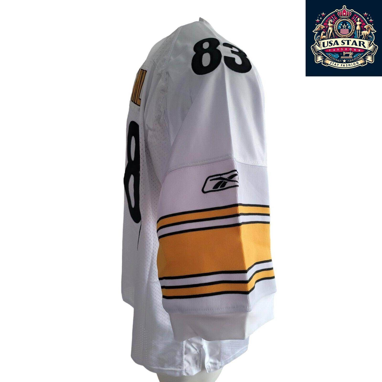 Reebok Pittsburgh Steelers NFL Jersey 83 Heath Miller White Size 50 L - Authentic Comfort - USASTARFASHION