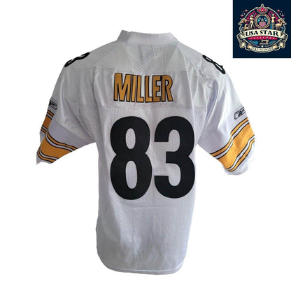 Reebok Pittsburgh Steelers NFL Jersey 83 Heath Miller White Size 50 L - Authentic Comfort - USASTARFASHION