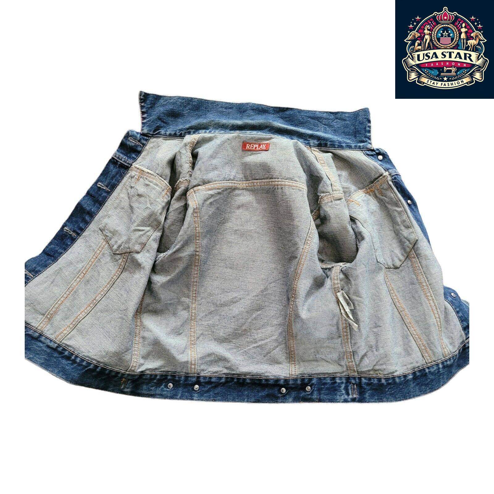 👩‍🦰🧥 **Replay Cotton Denim Jacket Ladies TG (Youth) XL** 🧥👩‍🦰 - USASTARFASHION