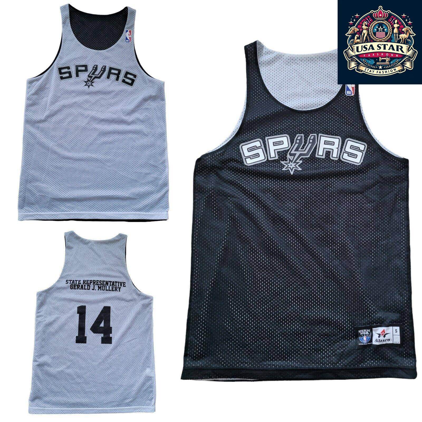 Reversible Alleson Athletic San Antonio Spurs Jersey 14 Size S - Durable, Comfortable Design - USASTARFASHION