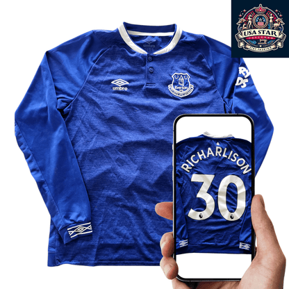 Richarlison 30 Everton FC Jersey - Youth Umbro Lightweight, Breathable, Premier League Authentic - USASTARFASHION
