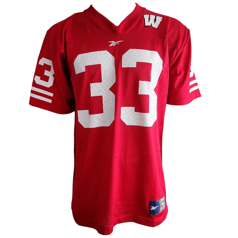 Ron Dayne Jersey 33 Reebok Medium Heisman Trophy Winner NY Giants Broncos Texans - USASTARFASHION
