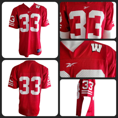 Ron Dayne Jersey 33 Reebok Medium Heisman Trophy Winner NY Giants Broncos Texans - USASTARFASHION