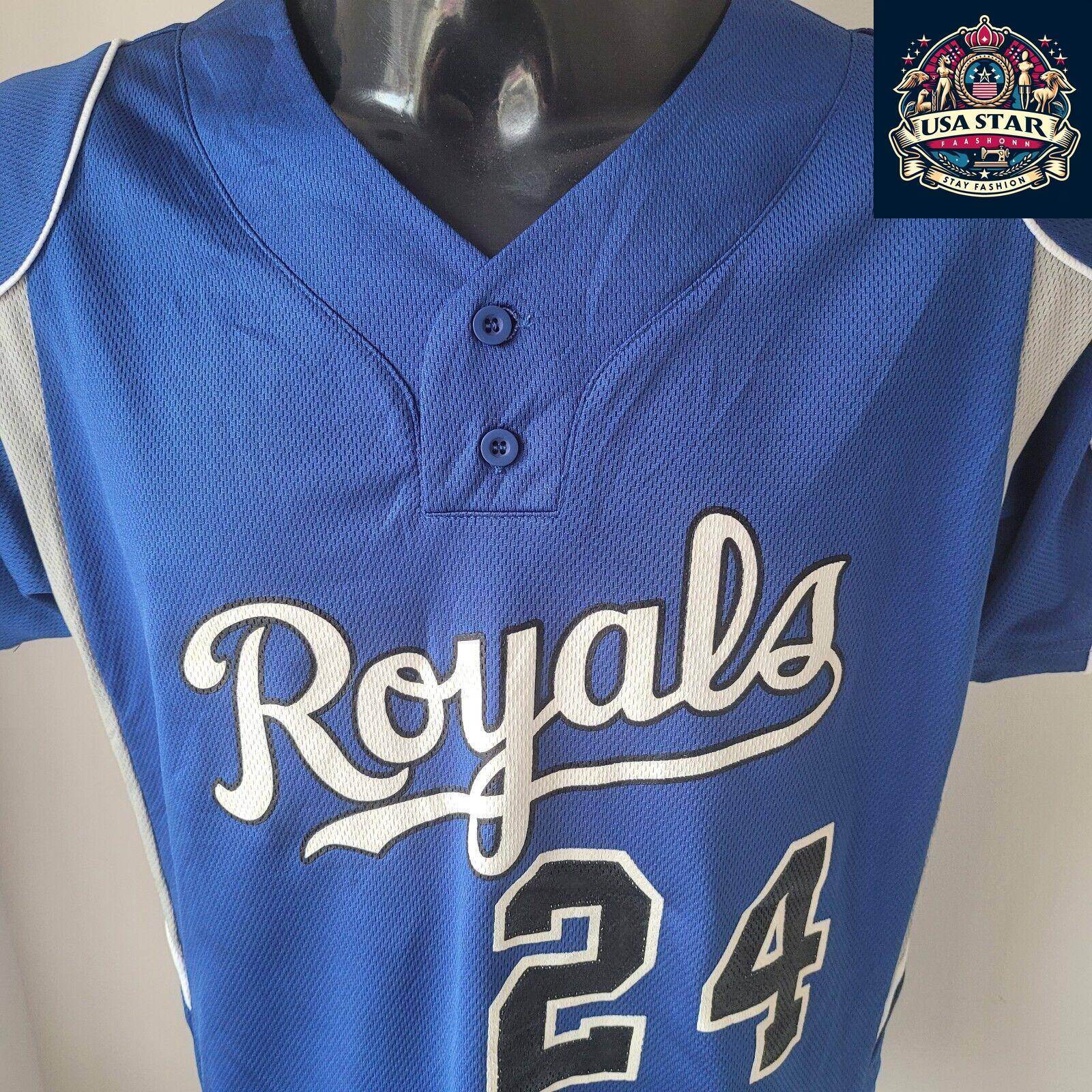 Royals 24 Alleson Athletic Youth Baseball Jersey XL - Cool, Durable Design for Young Athletes - USASTARFASHION