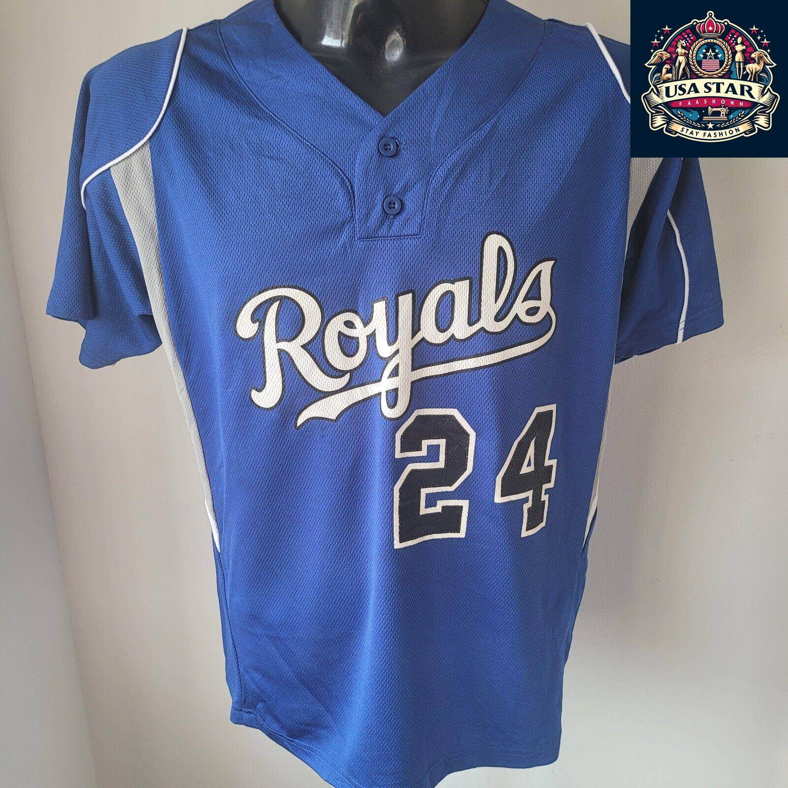 Royals 24 Alleson Athletic Youth Baseball Jersey XL - Cool, Durable Design for Young Athletes - USASTARFASHION