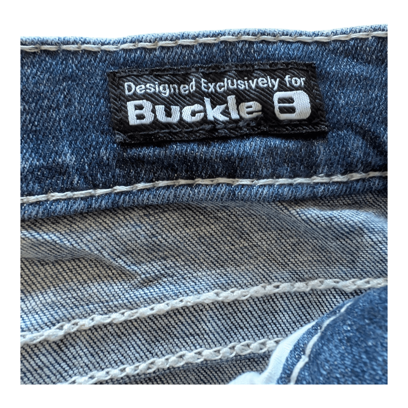 Salvage Supply Co. Jeans 34x30 Anarchy Straight Relaxed Fit Blue Buckle Distress - USASTARFASHION