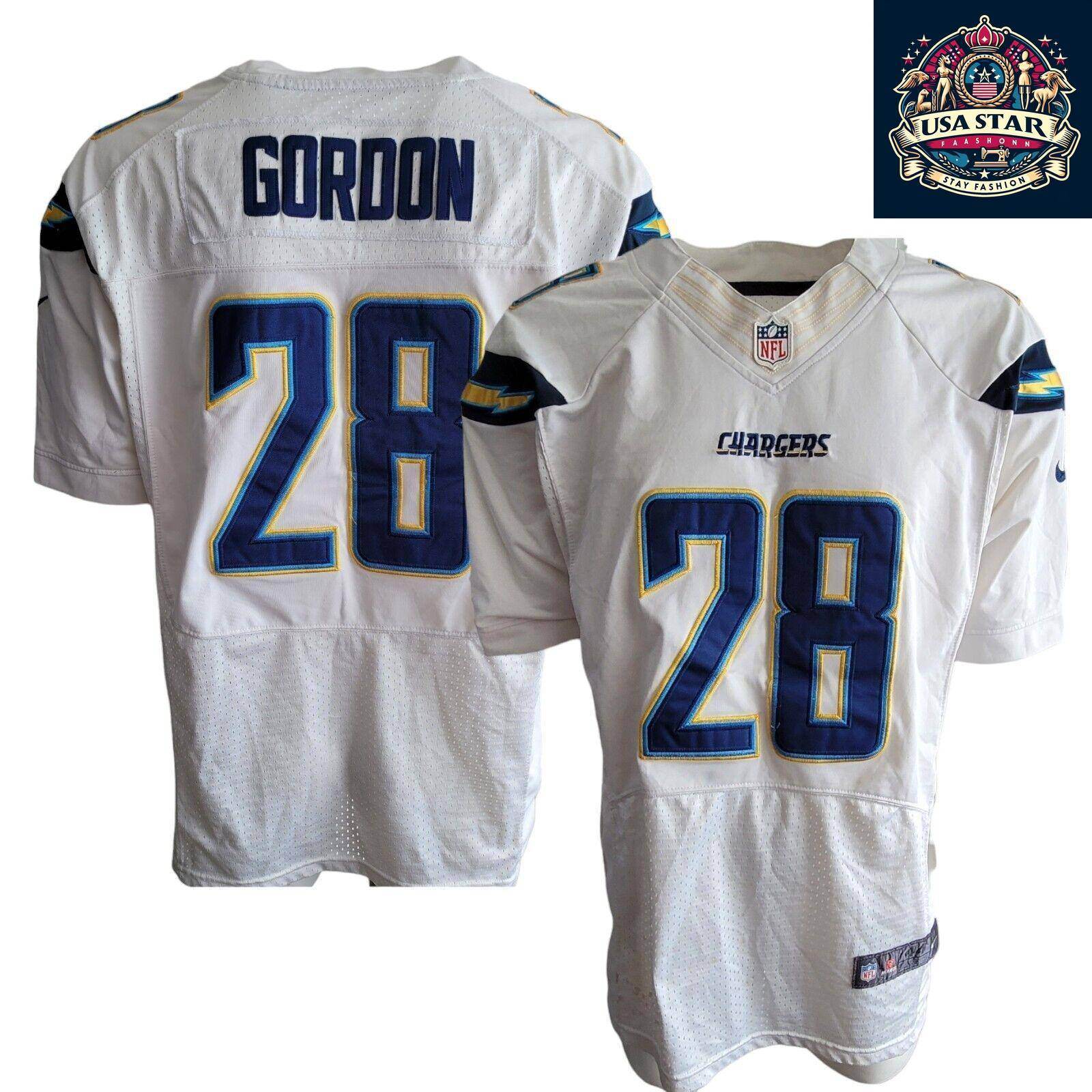 San Diego Chargers Jersey Size L Gordon 28 - Authentic Nike, Lightweight, Breathable Fabric - USASTARFASHION