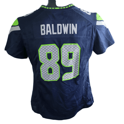 Seattle Seahawks Doug Baldwin Jersey 89 NFL On Field by Nike - Women's Medium, Navy Blue - USASTARFASHION