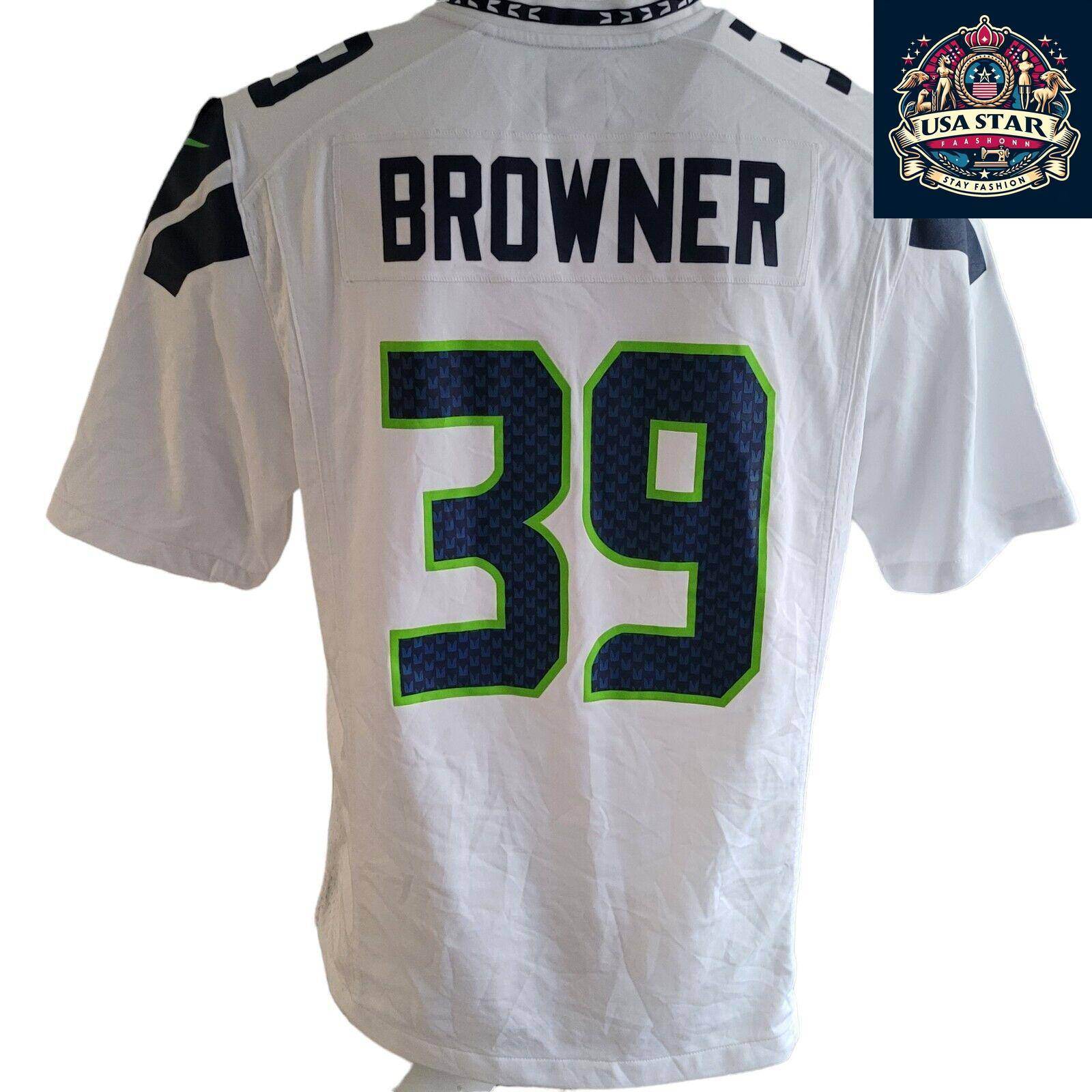 Seattle Seahawks Jersey Browner 39 Authentic Nike Men’s Jersey - High - Quality & Comfortable Fit - USASTARFASHION