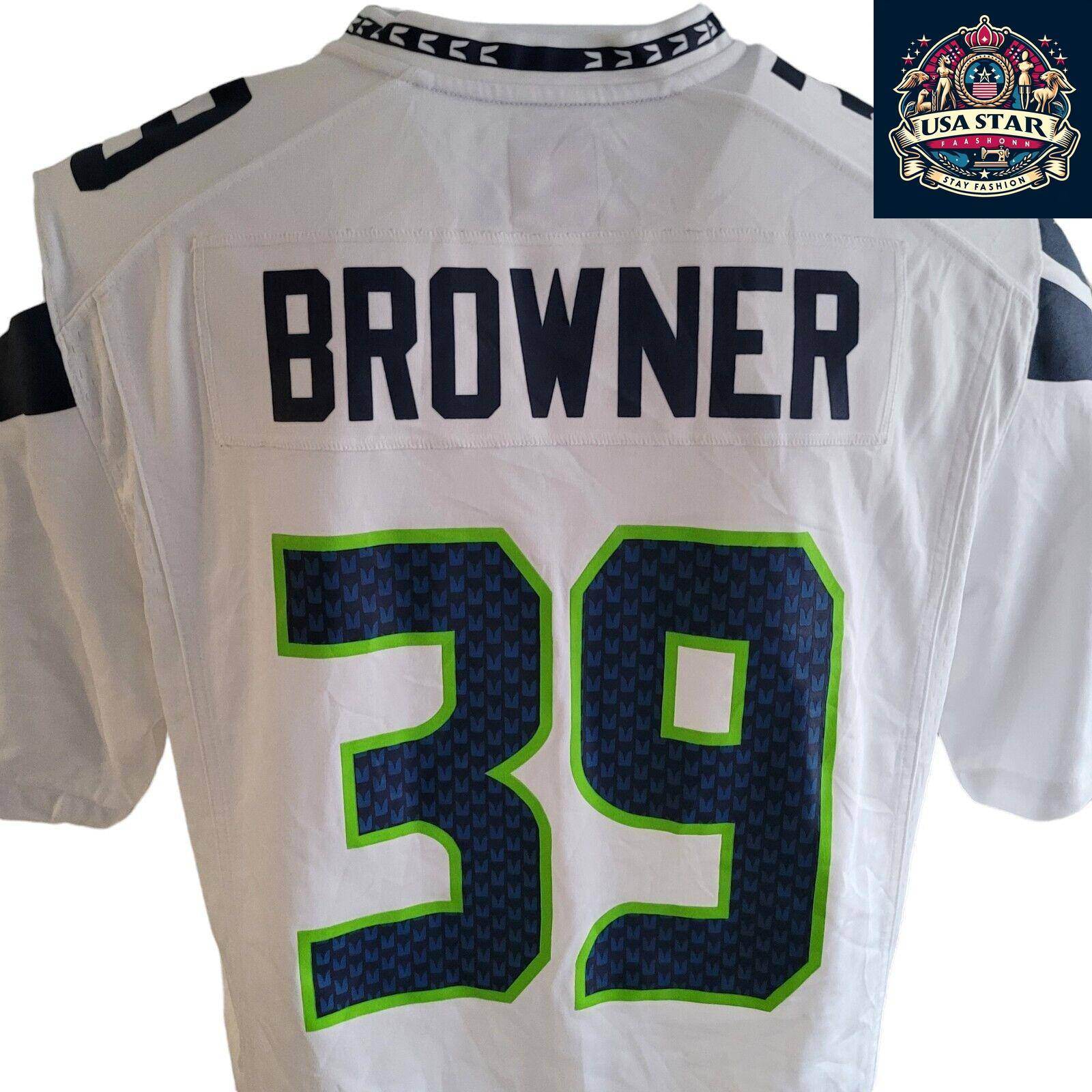 Seattle Seahawks Jersey Browner 39 Authentic Nike Men’s Jersey - High - Quality & Comfortable Fit - USASTARFASHION