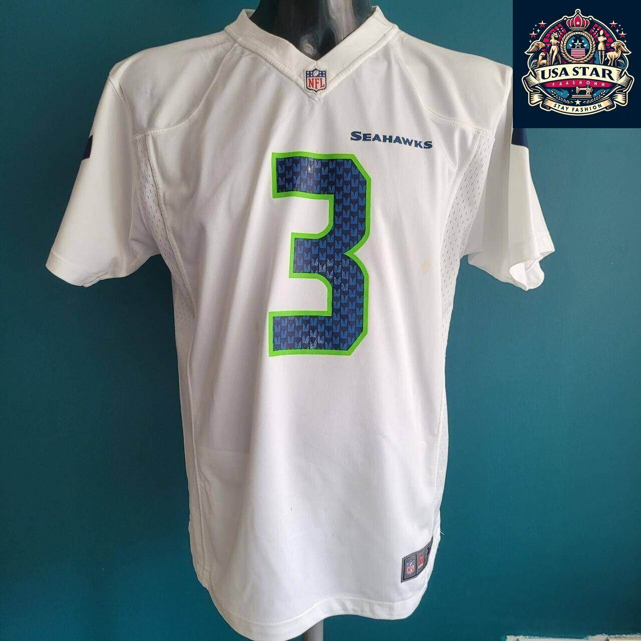 Seattle Seahawks Jersey - Wilson 3 Youth XLarge (18 - 20) - Official NFL Nike Fan Gear - USASTARFASHION