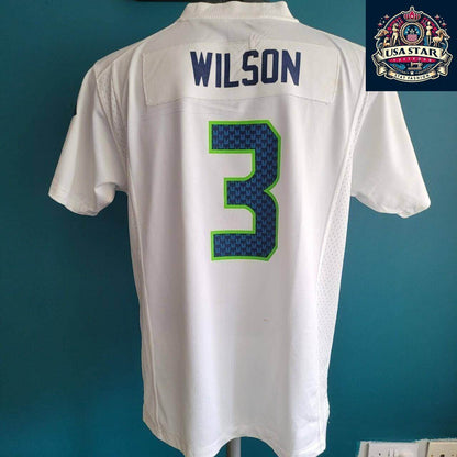 Seattle Seahawks Jersey - Wilson 3 Youth XLarge (18 - 20) - Official NFL Nike Fan Gear - USASTARFASHION