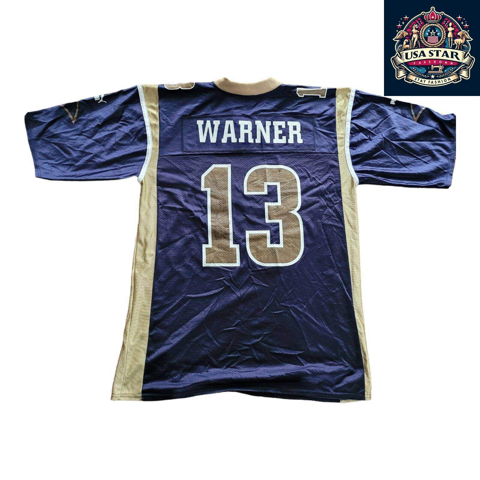 Signed Kurt Warner Jersey 13 St. Louis Rams Vintage Puma Size L - Unique NFL Memorabilia - USASTARFASHION