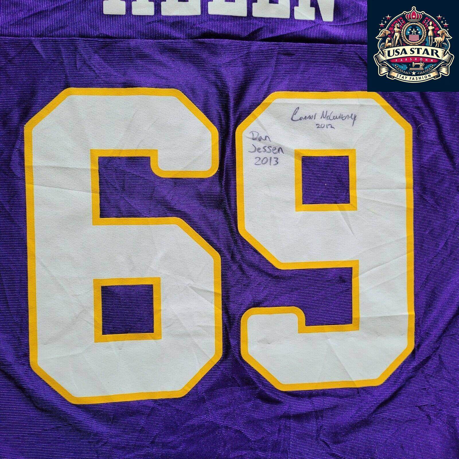 Signed Minnesota Vikings Jersey 69 Jared Allen - Men's Large, Authentic Collectible with Autographs - USASTARFASHION