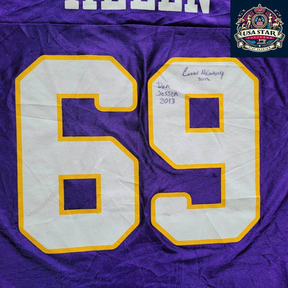 Signed Minnesota Vikings Jersey 69 Jared Allen - Men's Large, Authentic Collectible with Autographs - USASTARFASHION