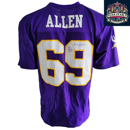Signed Minnesota Vikings Jersey 69 Jared Allen - Men's Large, Authentic Collectible with Autographs - USASTARFASHION