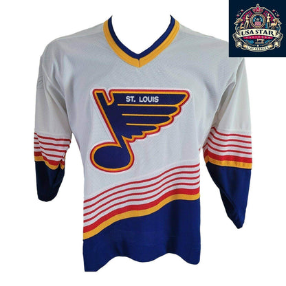 Signed St. Louis Blues Jersey L/XL - Authentic NHL Memorabilia with Player Signature for Young Fans - USASTARFASHION