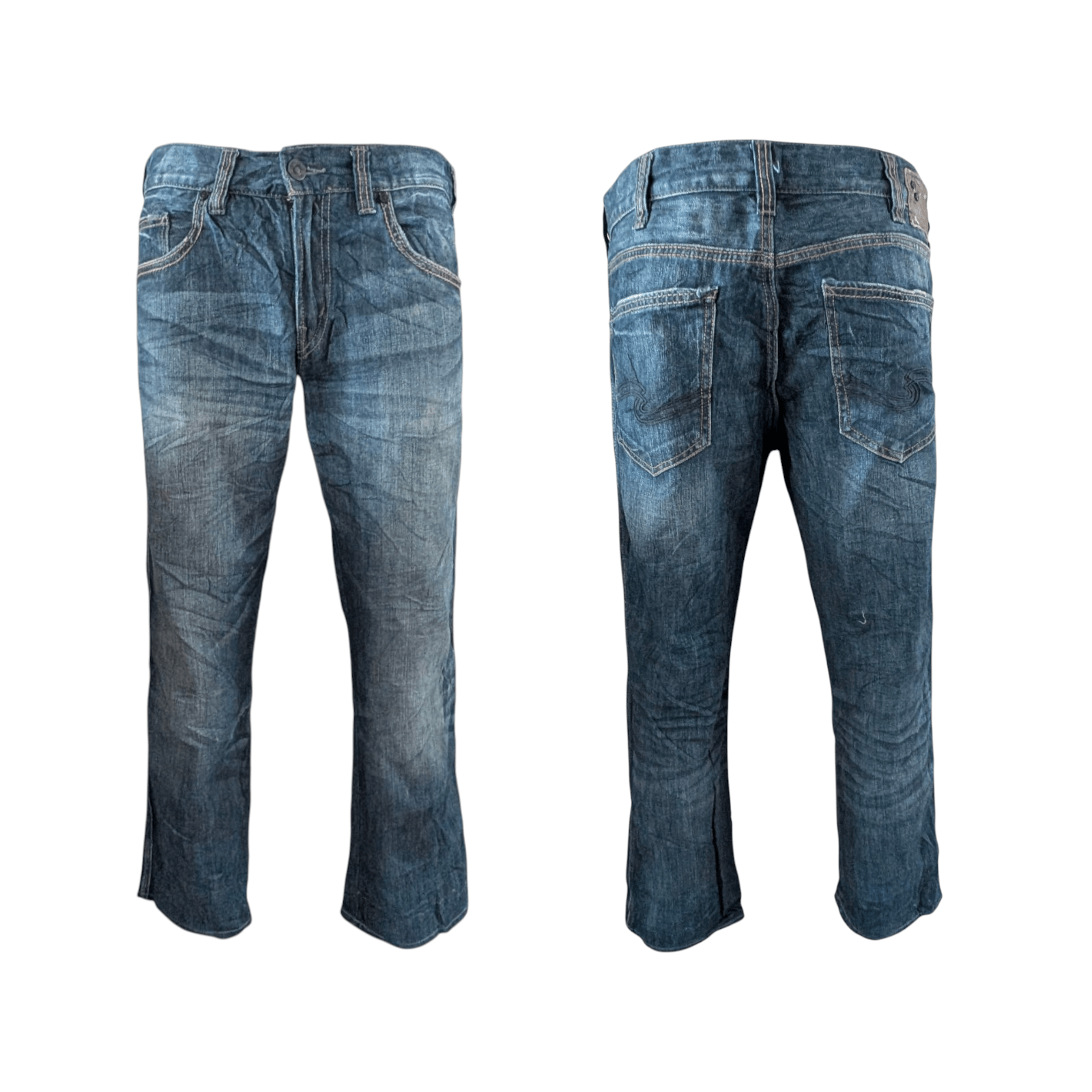 Silver Jeans Co. Grayson Heritage Men’s Jeans W32 L36 Blue Denim Straight Leg - USASTARFASHION
