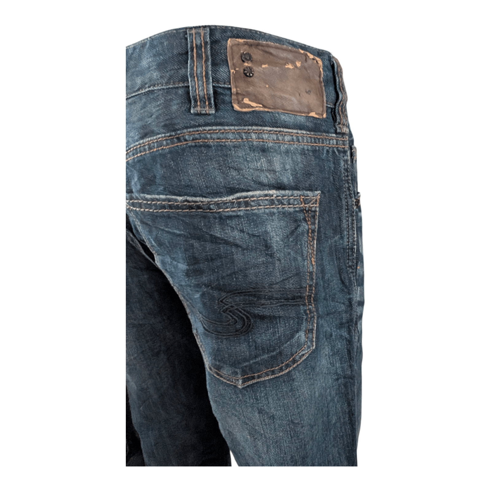 Silver Jeans Co. Grayson Heritage Men’s Jeans W32 L36 Blue Denim Straight Leg - USASTARFASHION