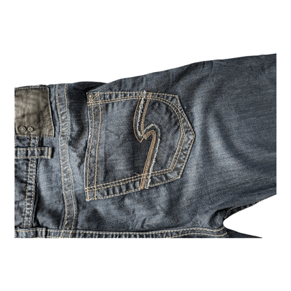 Silver Jeans Co. ZAC Men’s Jeans W36 L32 Dark Wash Straight Fit Denim - USASTARFASHION