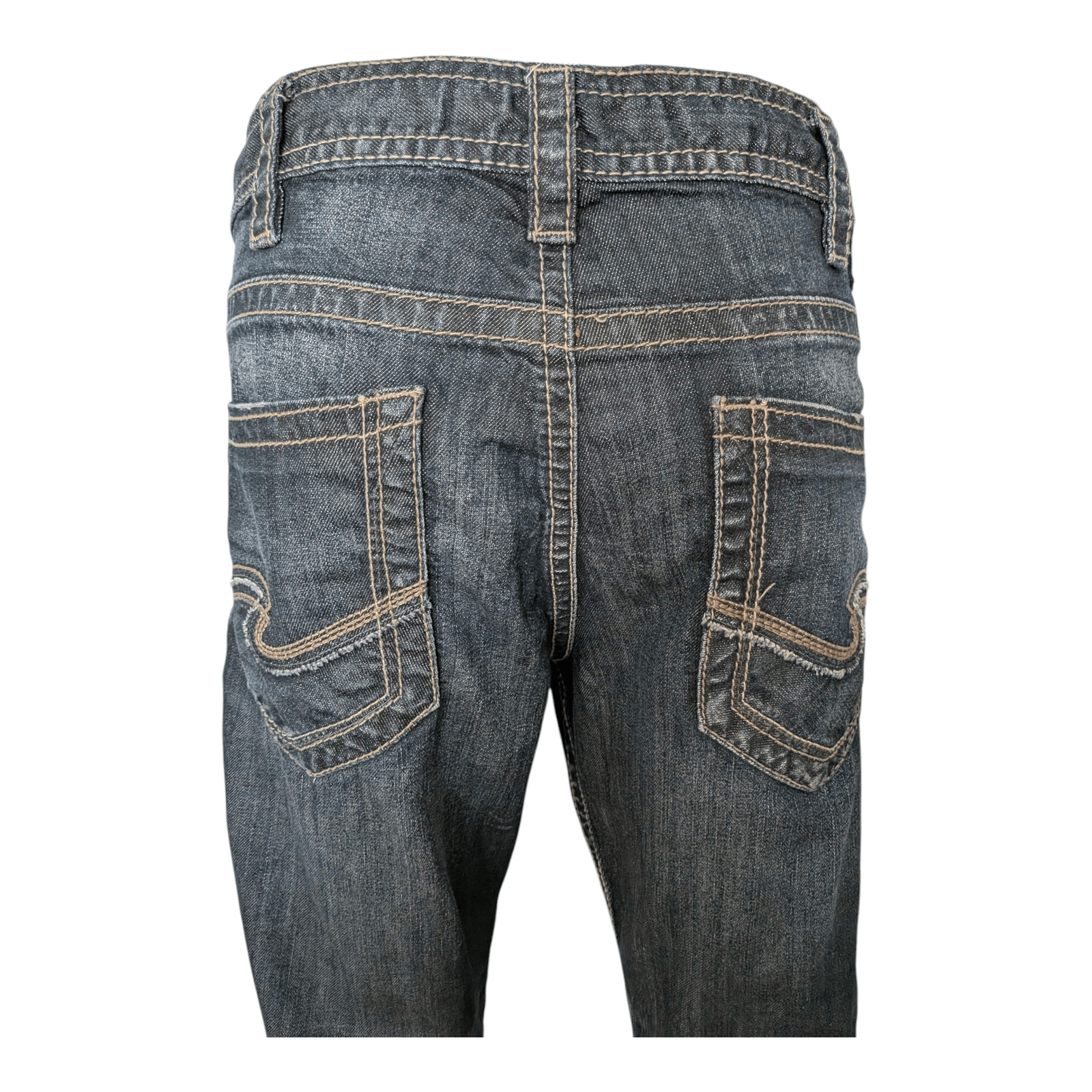 Silver Jeans Co. ZAC Men’s Jeans W36 L32 Dark Wash Straight Fit Denim - USASTARFASHION