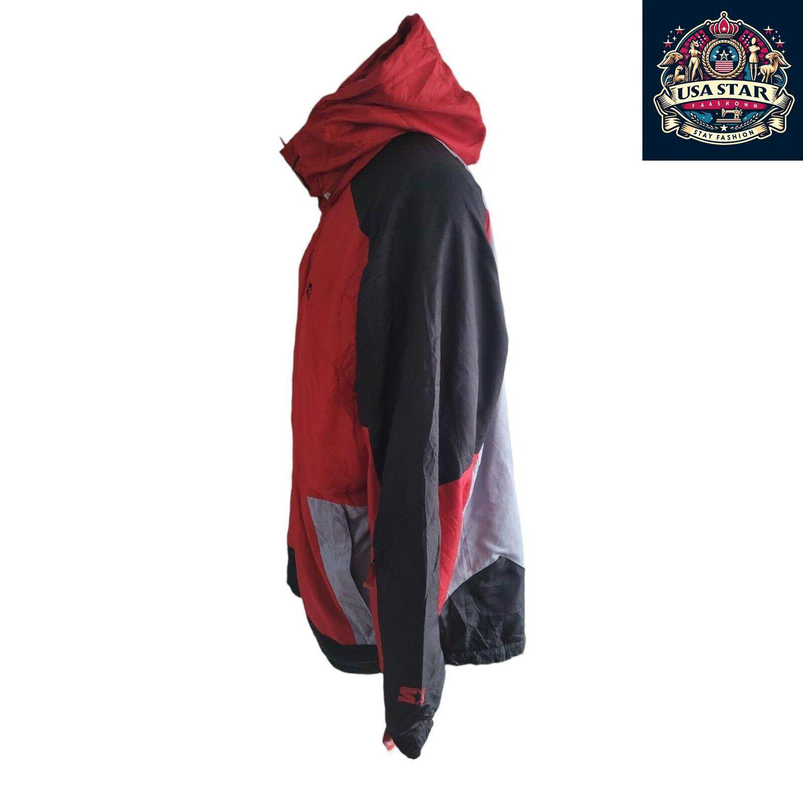 Starter Hockey Jacket 2XL - Versatile Style, Removable Hoodie, Multiple Pockets, Comfortable Fit - USASTARFASHION