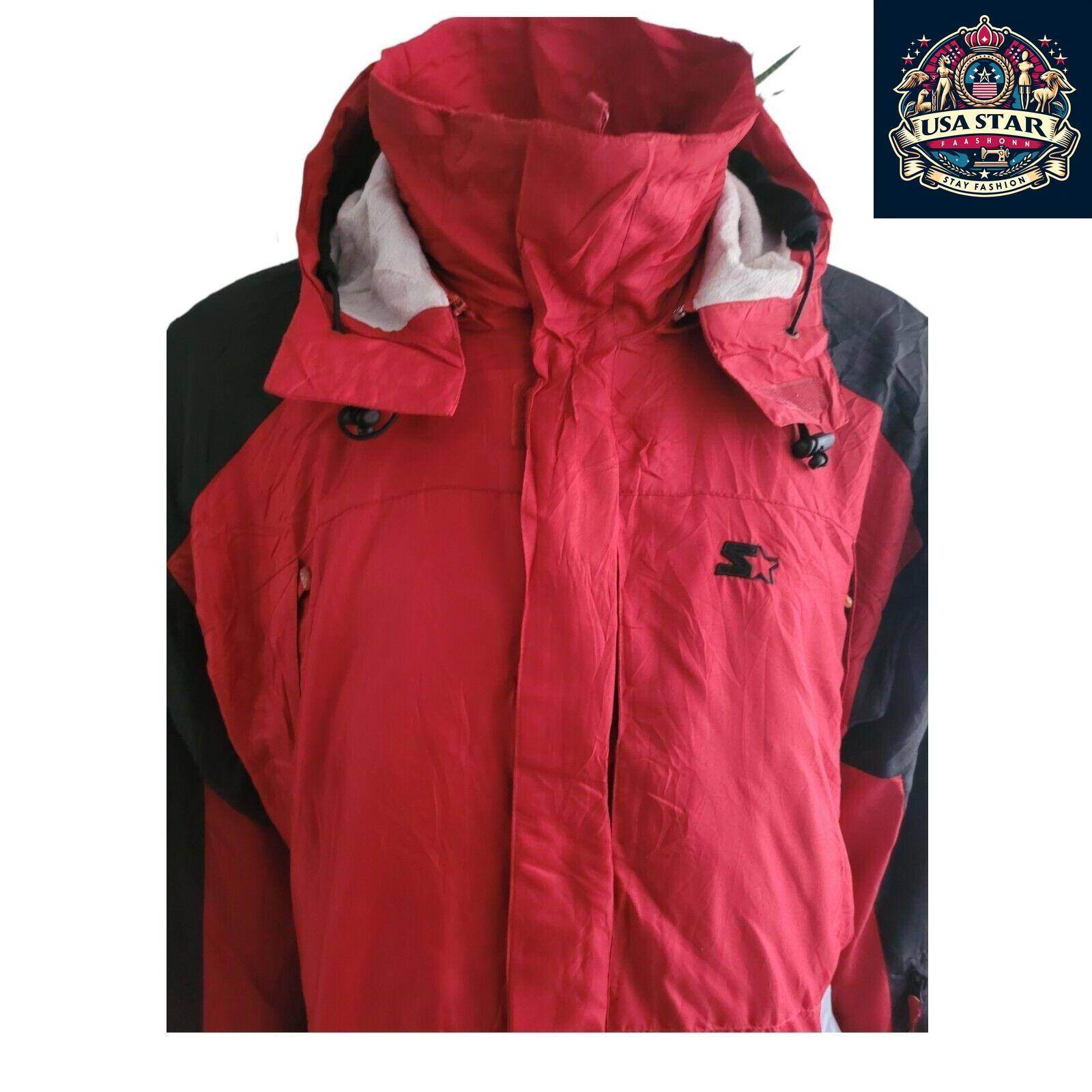 Starter Hockey Jacket 2XL - Versatile Style, Removable Hoodie, Multiple Pockets, Comfortable Fit - USASTARFASHION