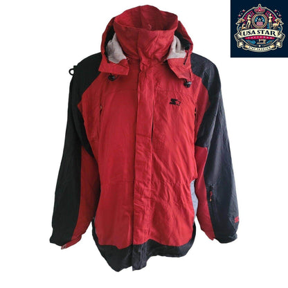 Starter Hockey Jacket 2XL - Versatile Style, Removable Hoodie, Multiple Pockets, Comfortable Fit - USASTARFASHION