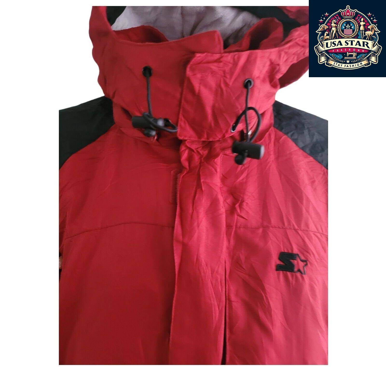 Starter Hockey Jacket 2XL - Versatile Style, Removable Hoodie, Multiple Pockets, Comfortable Fit - USASTARFASHION