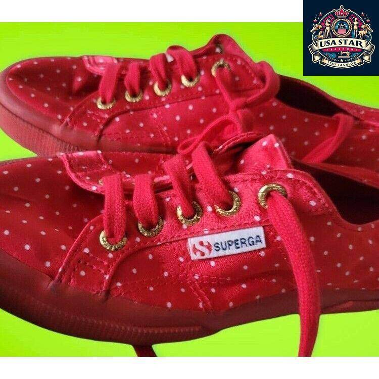 Superga Platform Espadrille UK 3.5 Burgundy Red - Stylish Summer Comfort with Classic Design - USASTARFASHION