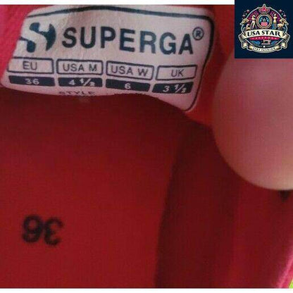 Superga Platform Espadrille UK 3.5 Burgundy Red - Stylish Summer Comfort with Classic Design - USASTARFASHION