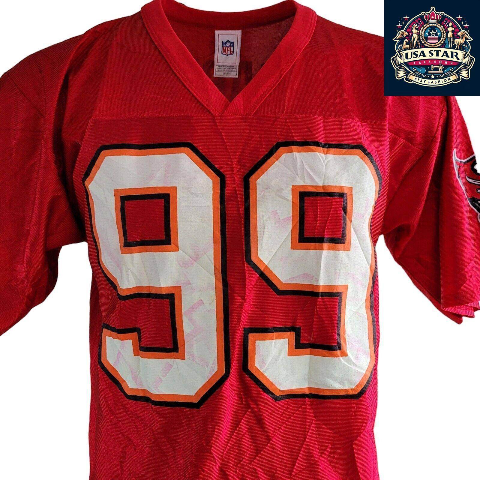 Tampa Bay Buccaneers Jersey, Sapp 99, Size M, Authentic NFL On Field Apparel, Durable Fabric - USASTARFASHION