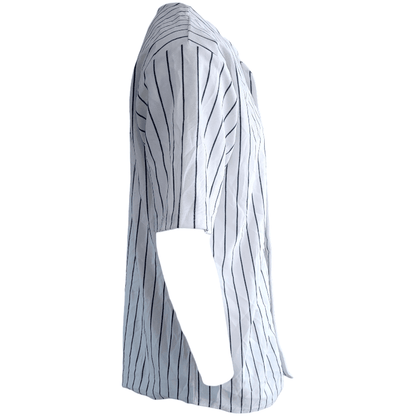 Teamwork Athletic Apparel XL Baseball Jersey For Men - White/Navy Pinstripe - 100% Polyester - USASTARFASHION
