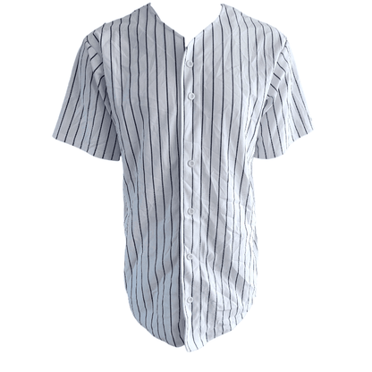 Teamwork Athletic Apparel XL Baseball Jersey For Men - White/Navy Pinstripe - 100% Polyester - USASTARFASHION