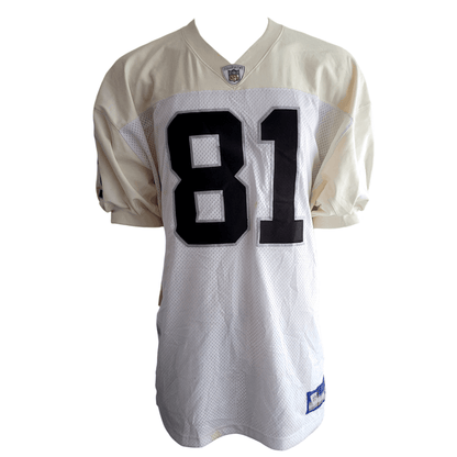 Tim Brown Raiders Jersey 81 Cream/White Reebok Medium - Official NFL Players Gear - USASTARFASHION