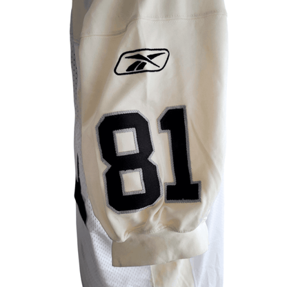 Tim Brown Raiders Jersey 81 Cream/White Reebok Medium - Official NFL Players Gear - USASTARFASHION