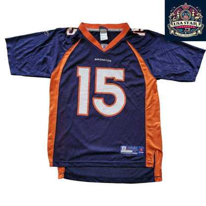 Tim Tebow Jersey 15 for Youth by Reebok, Size L (14 - 16), Stylish, Comfortable, Durable Fabric - USASTARFASHION