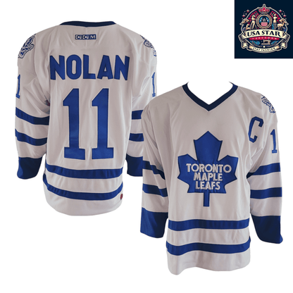 Toronto Maple Leafs Jersey Owen Nolan CCM 11 Adult Medium - Moisture - Wicking Fabric - USASTARFASHION