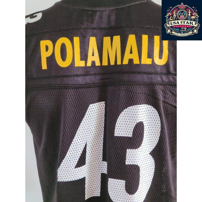 Troy Polamalu 43 Reebok Jersey Youth Large - Official NFL Pittsburgh Steelers Merchandise - USASTARFASHION
