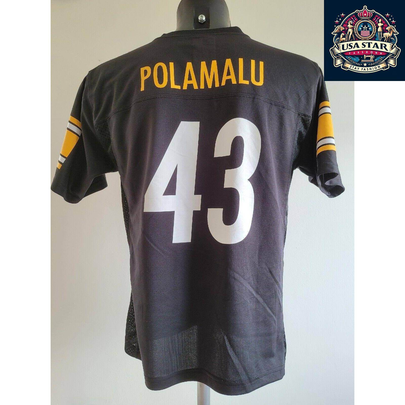Troy Polamalu Jersey Youth Large 43 - Official Pittsburgh Steelers Apparel for Young Fans - USASTARFASHION