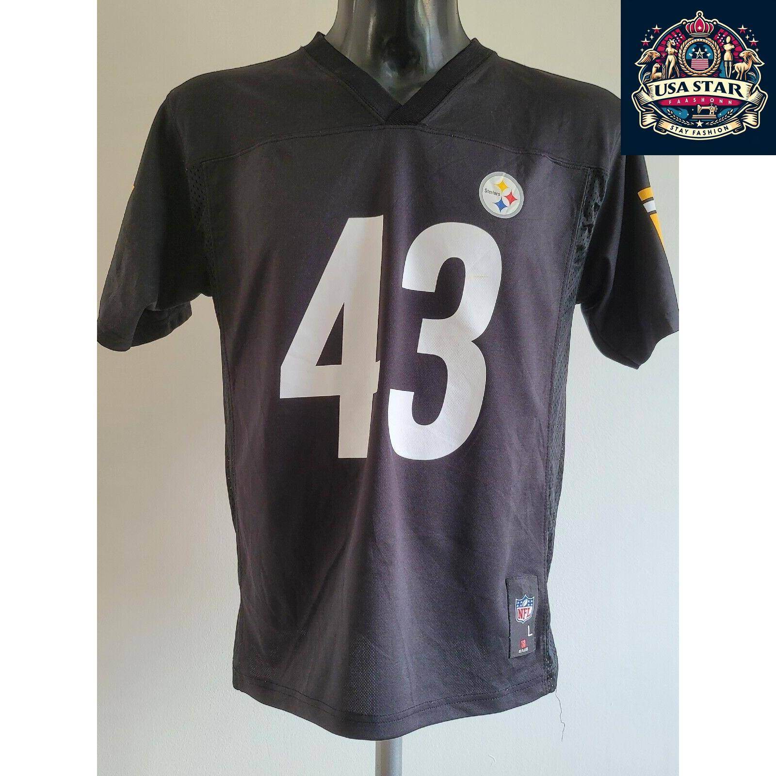 Troy Polamalu Jersey Youth Large 43 - Official Pittsburgh Steelers Apparel for Young Fans - USASTARFASHION